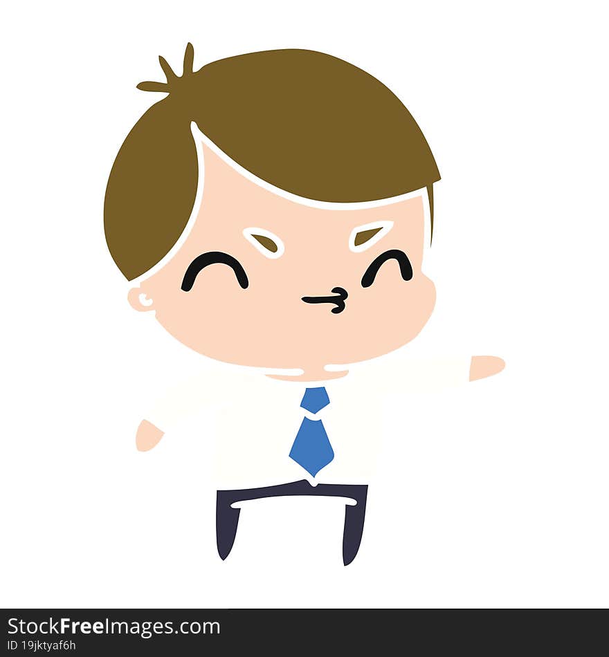 cartoon illustration of a kawaii cute boy. cartoon illustration of a kawaii cute boy