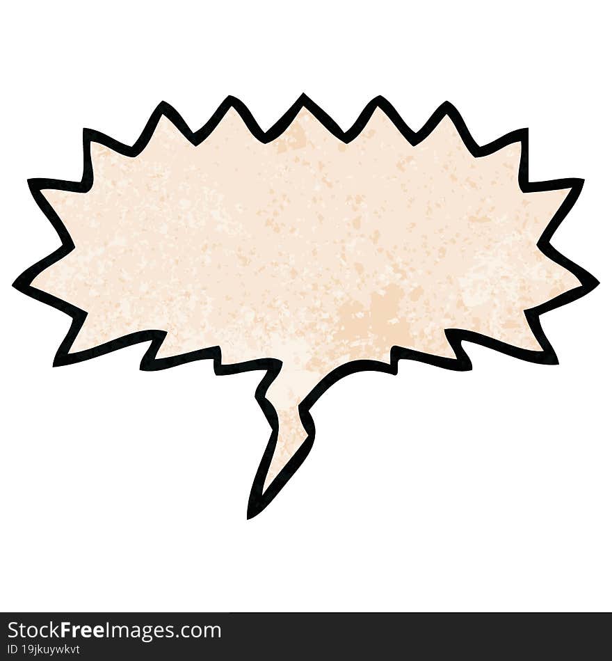 cartoon speech bubble in retro texture style and speech bubble in retro texture style