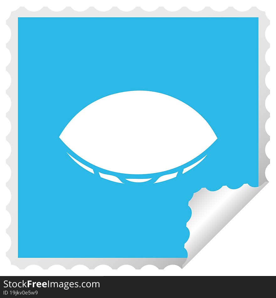 square peeling sticker cartoon sleeping eye