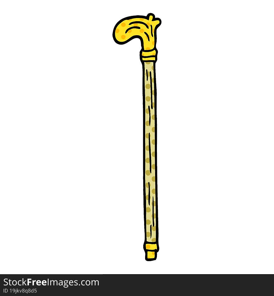 cartoon doodle walking stick