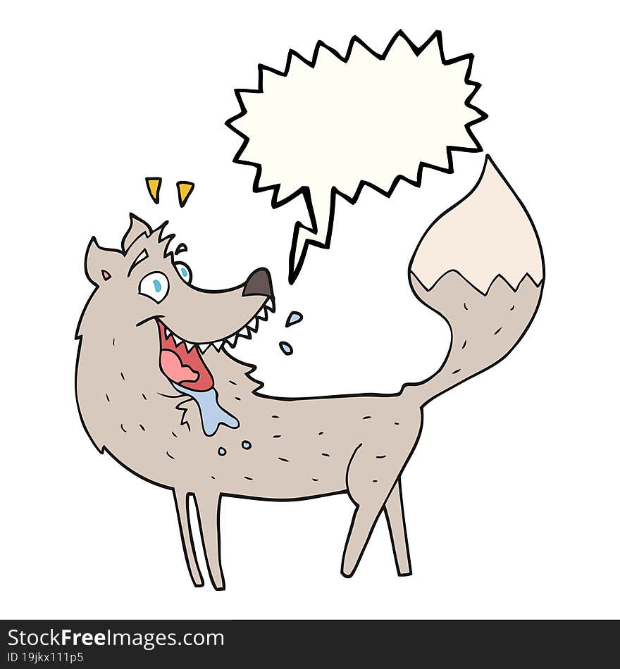 speech bubble cartoon wolf