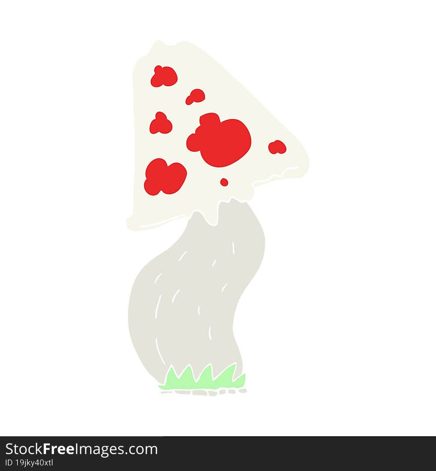 flat color illustration of mushroom. flat color illustration of mushroom