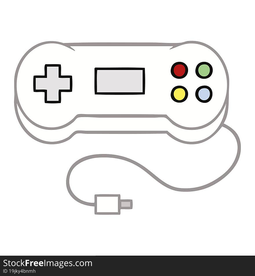 cute cartoon of a game controller. cute cartoon of a game controller