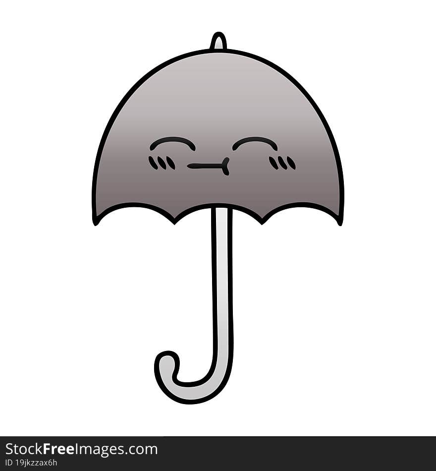 gradient shaded cartoon umbrella