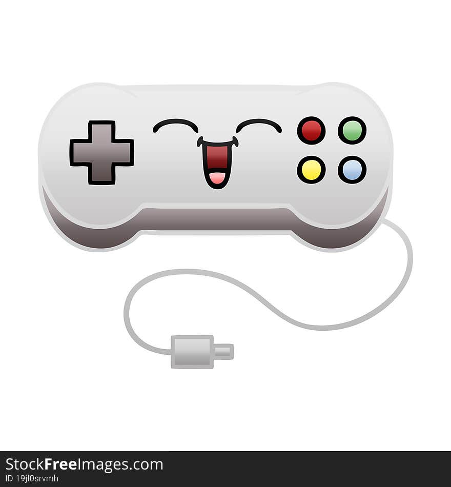 Gradient Shaded Cartoon Game Controller