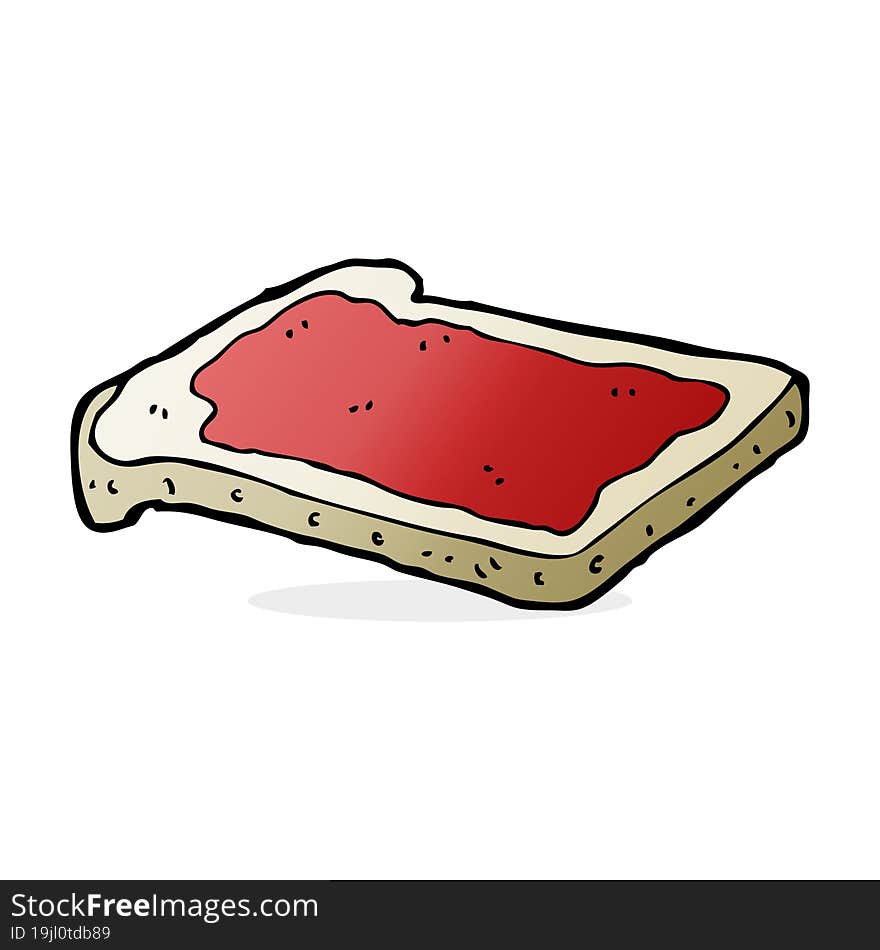 cartoon jam on toast