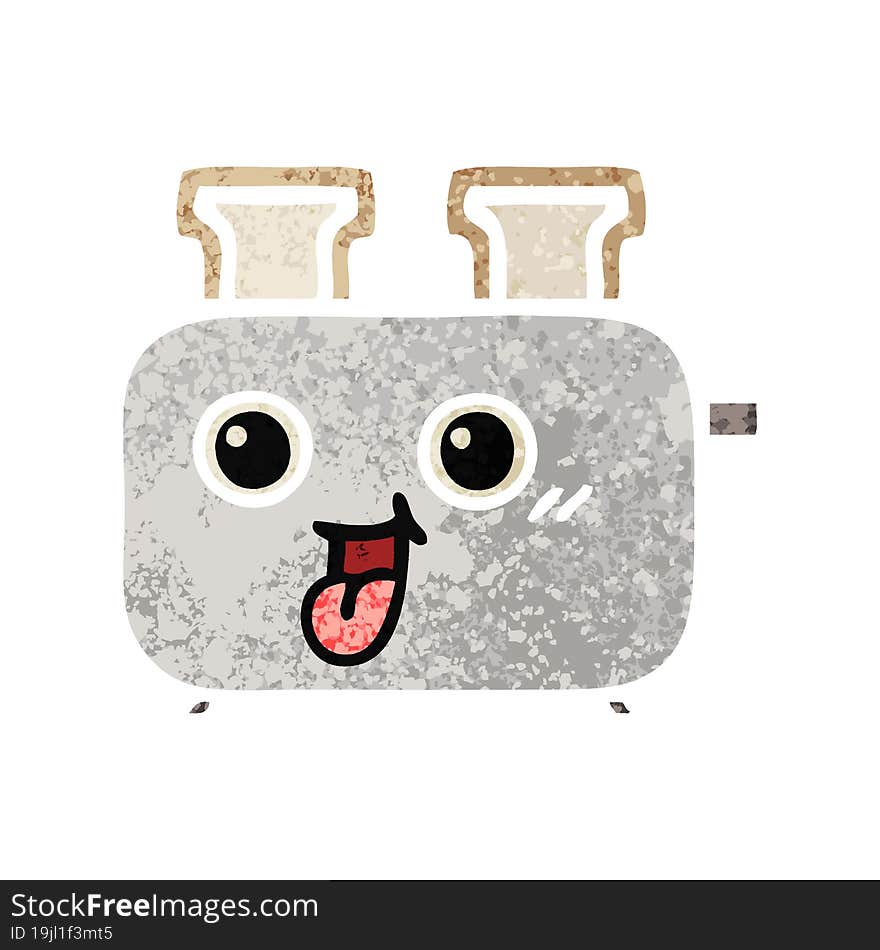 Retro Illustration Style Cartoon Of A Toaster