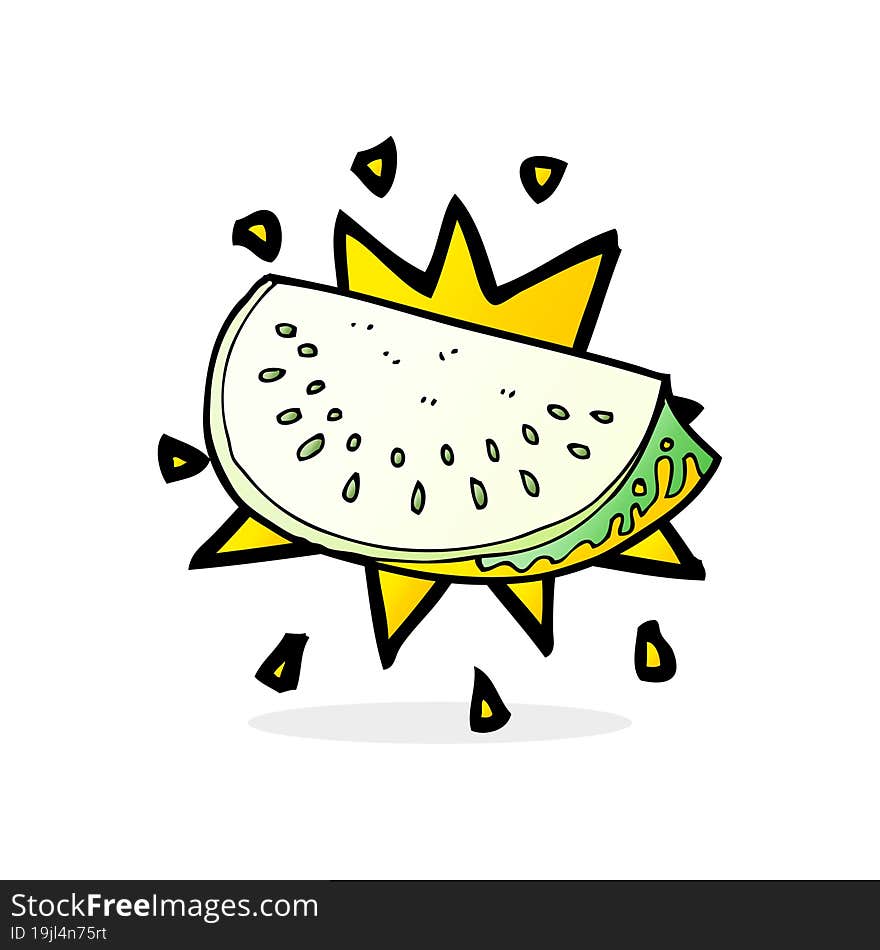 cartoon melon slice