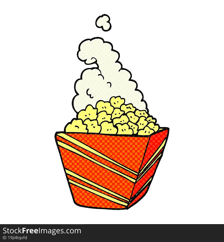 freehand drawn cartoon fresh popcorn