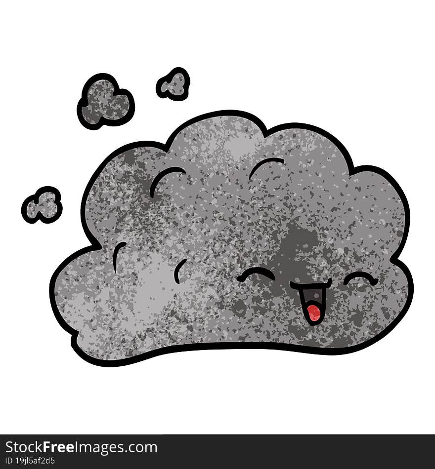 cartoon doodle grey smoke