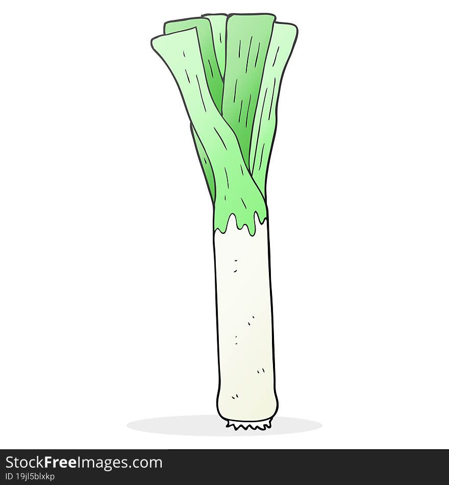 freehand drawn cartoon leek