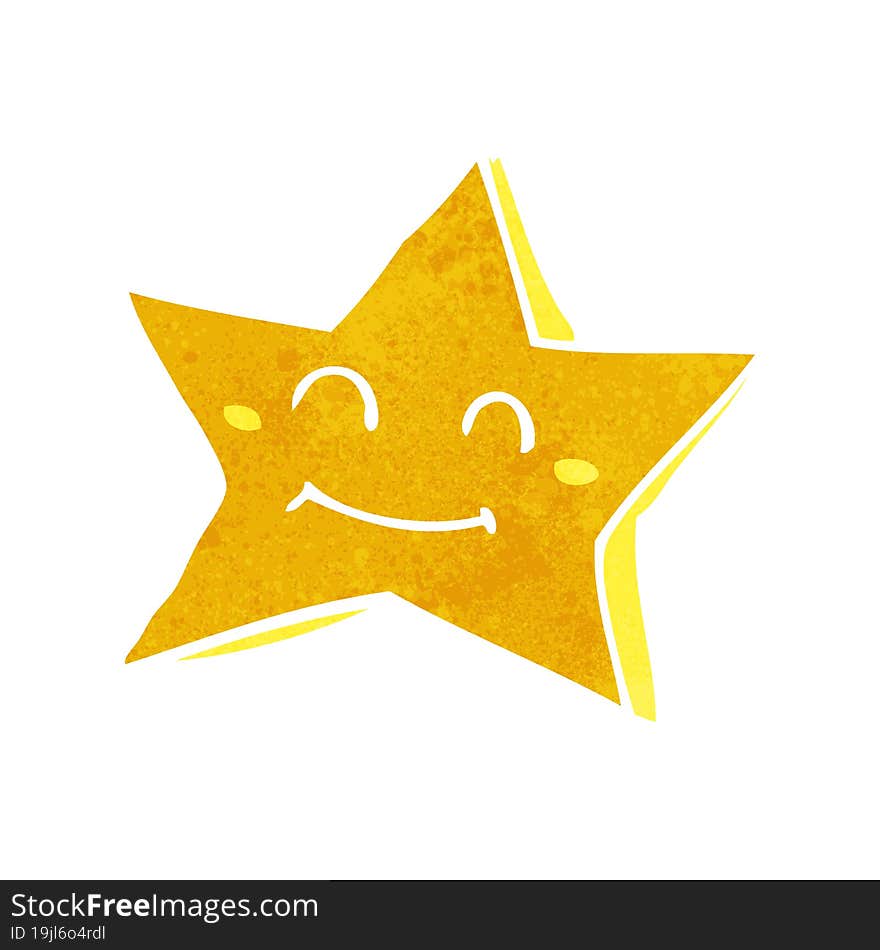 Cartoon Happy Star Character