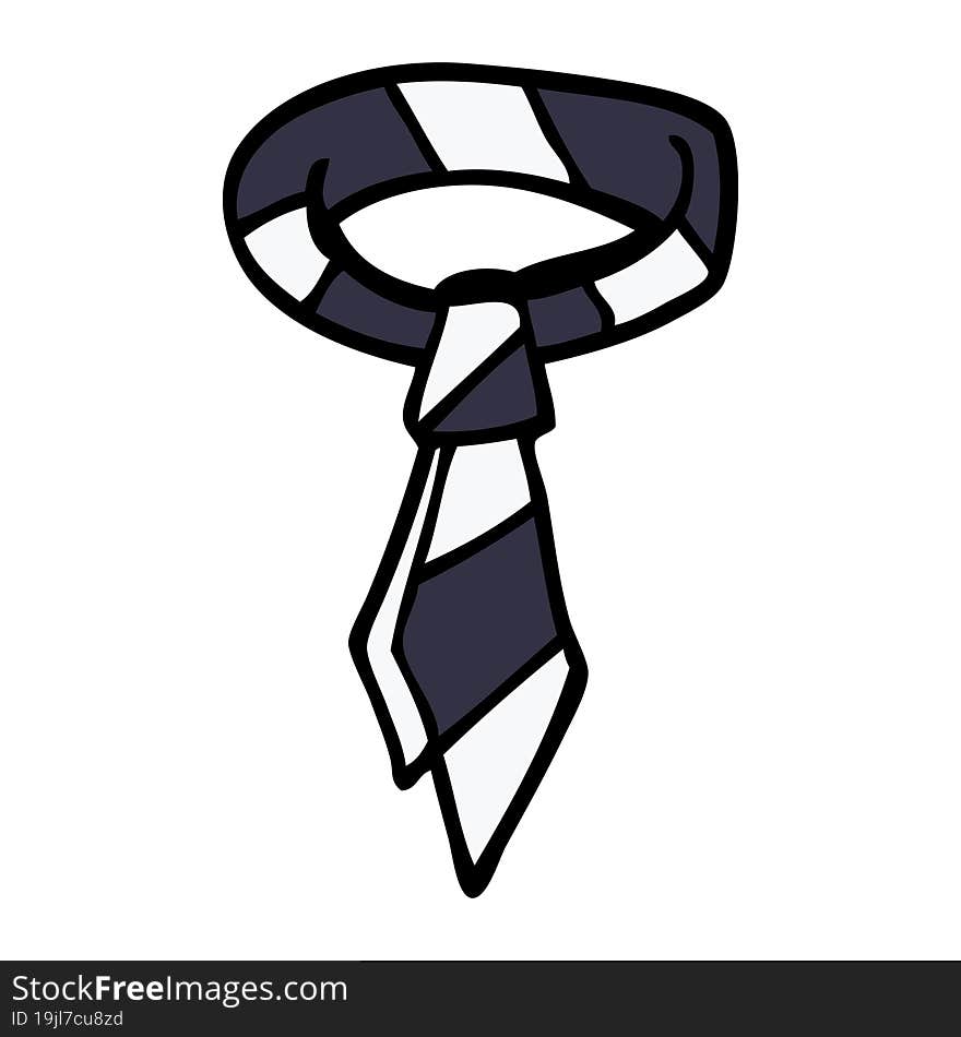 cartoon doodle office tie