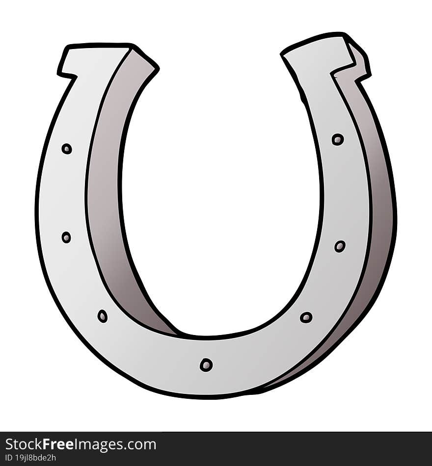 cartoon iron horse shoe. cartoon iron horse shoe