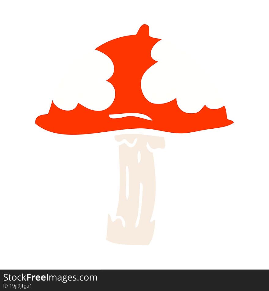 cartoon doodle poisonous toadstool