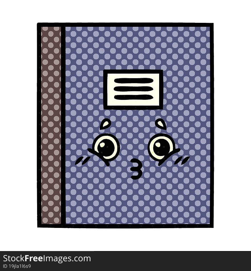 comic book style cartoon notebook