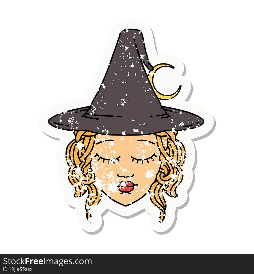 human mage character grunge sticker