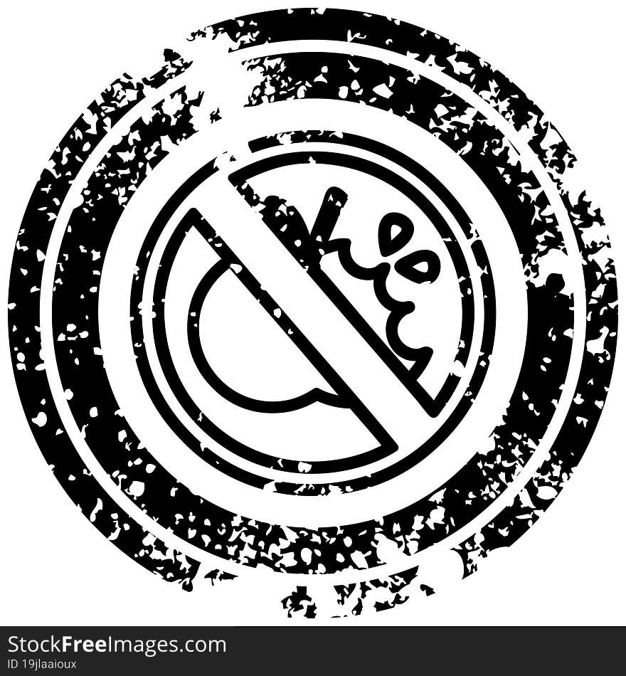 no healthy food distressed icon