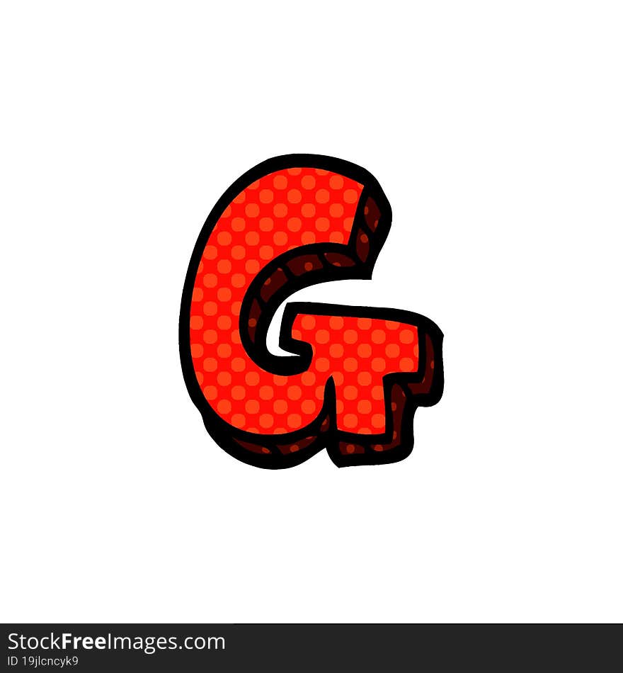 cartoon doodle letter g