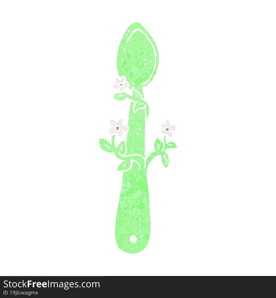 Cartoon Organic Food Symbol Spoon