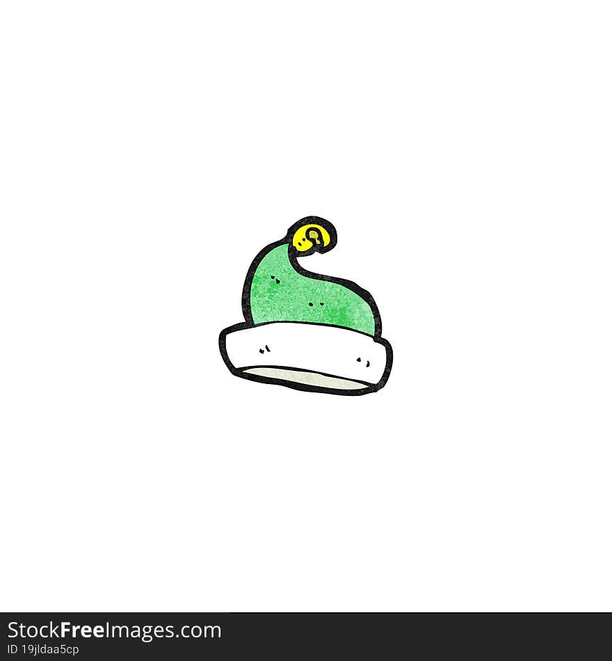 Cartoon Green Santa Hat