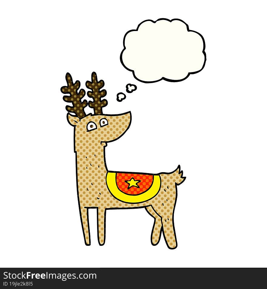 thought bubble cartoon reindeer