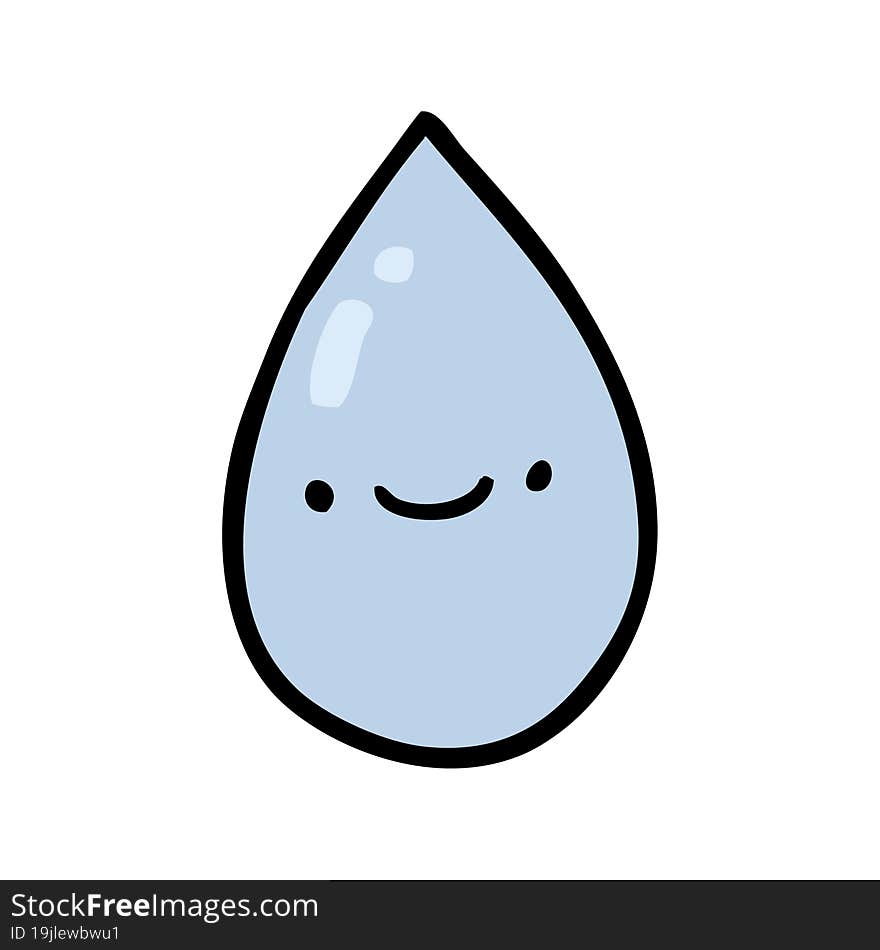 cartoon raindrop