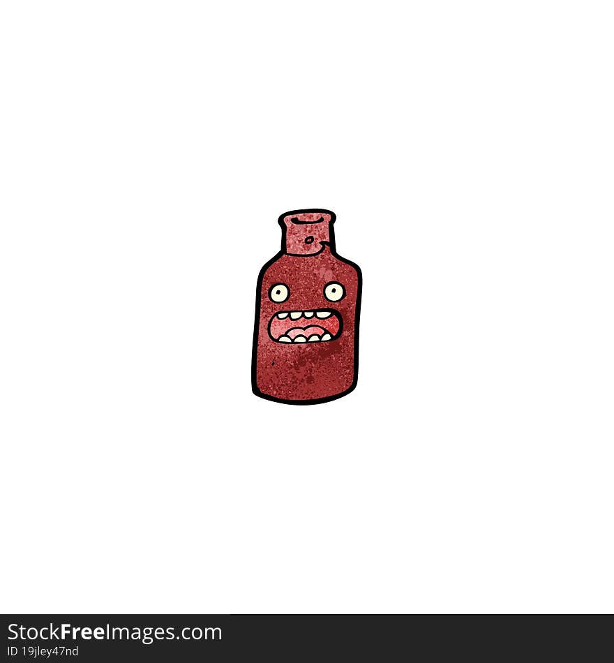 Cartoon Red Wine Bottle