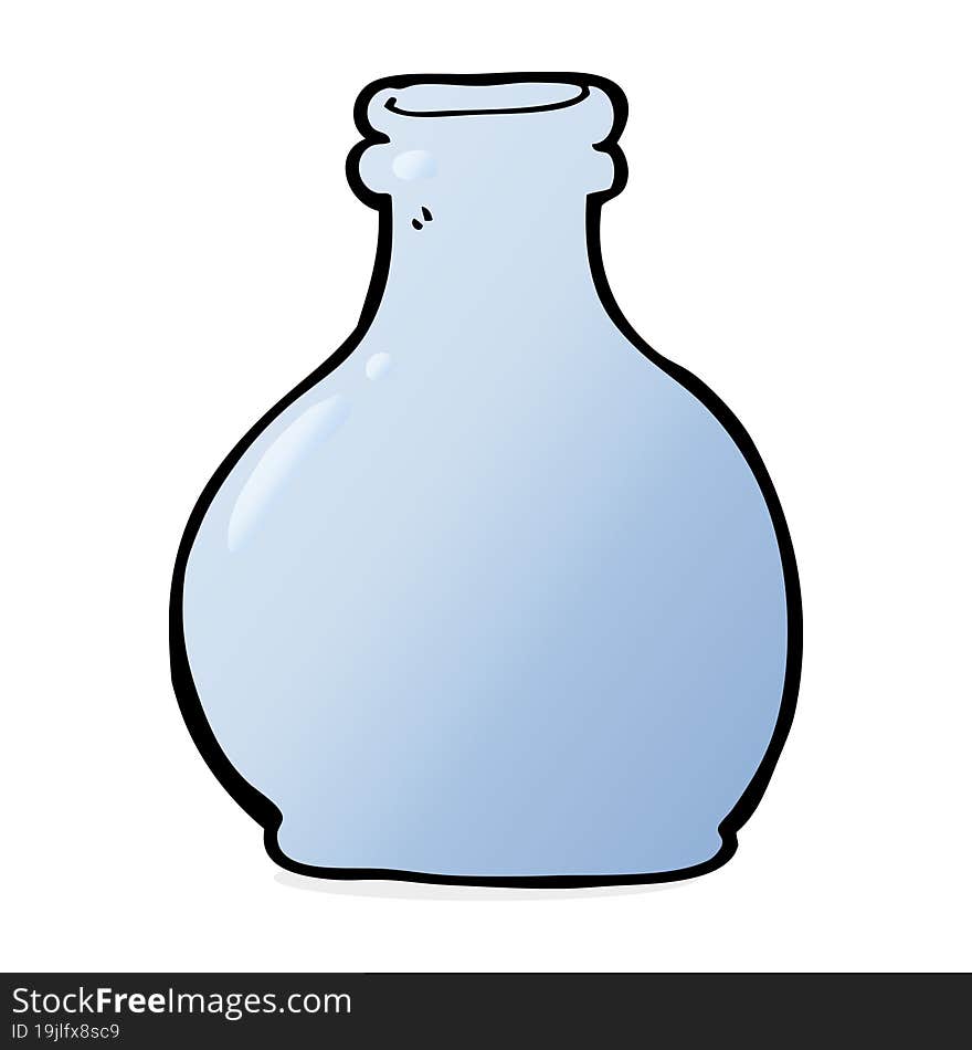 cartoon old glass vase