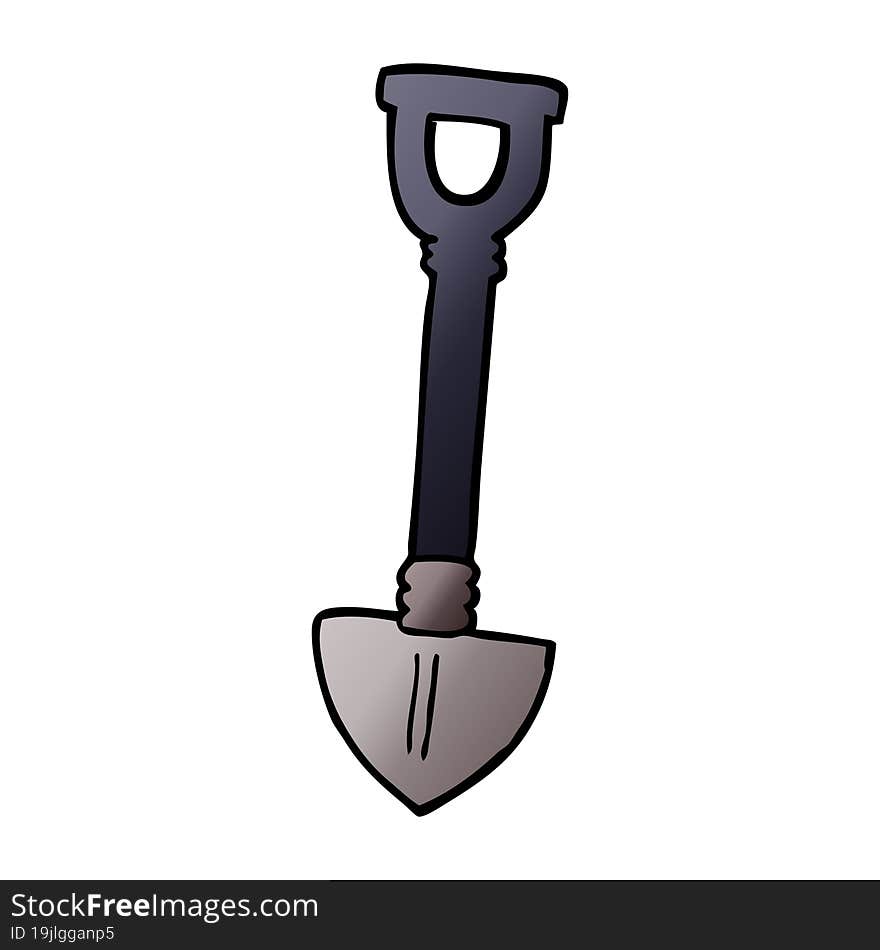 cartoon doodle shovel