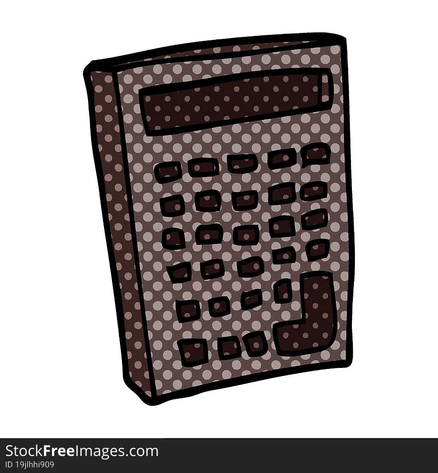 cartoon doodle of a calculator