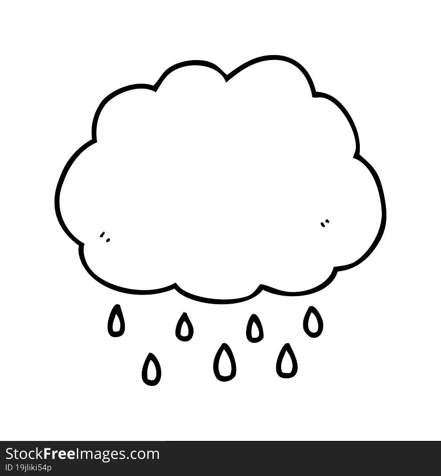 cartoon rain cloud