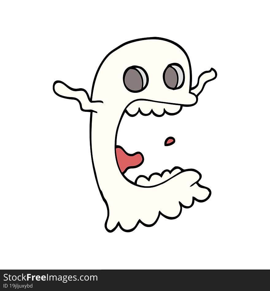 Cartoon Doodle Spooky Ghost