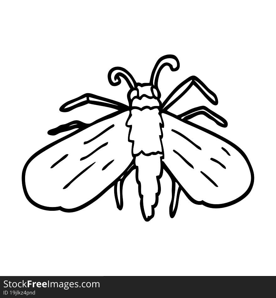 line drawing cartoon fly