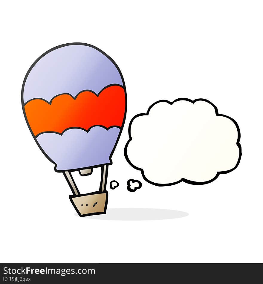 Thought Bubble Cartoon Hot Air Balloon