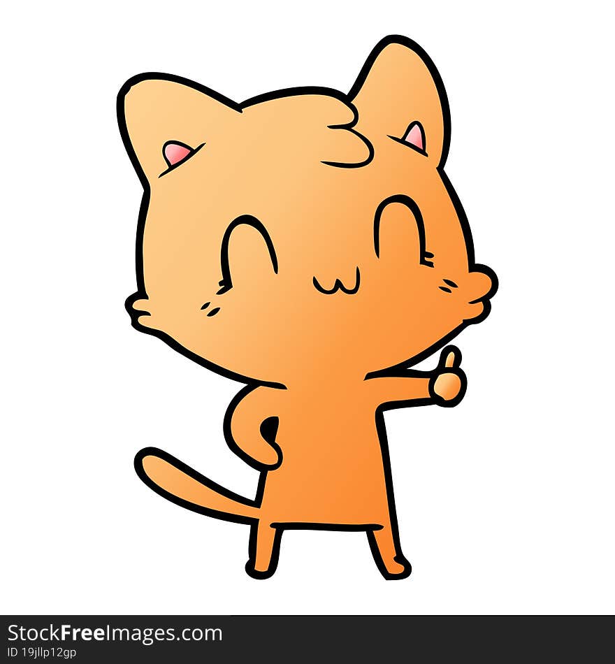 cartoon happy cat. cartoon happy cat