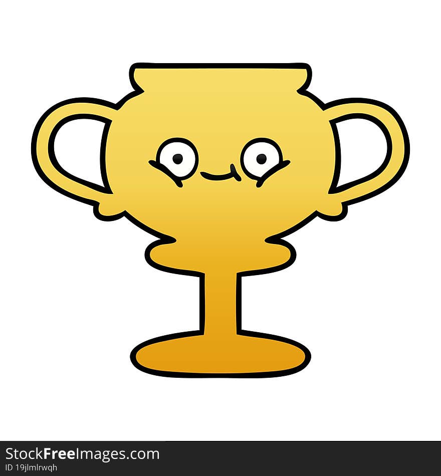 gradient shaded cartoon trophy