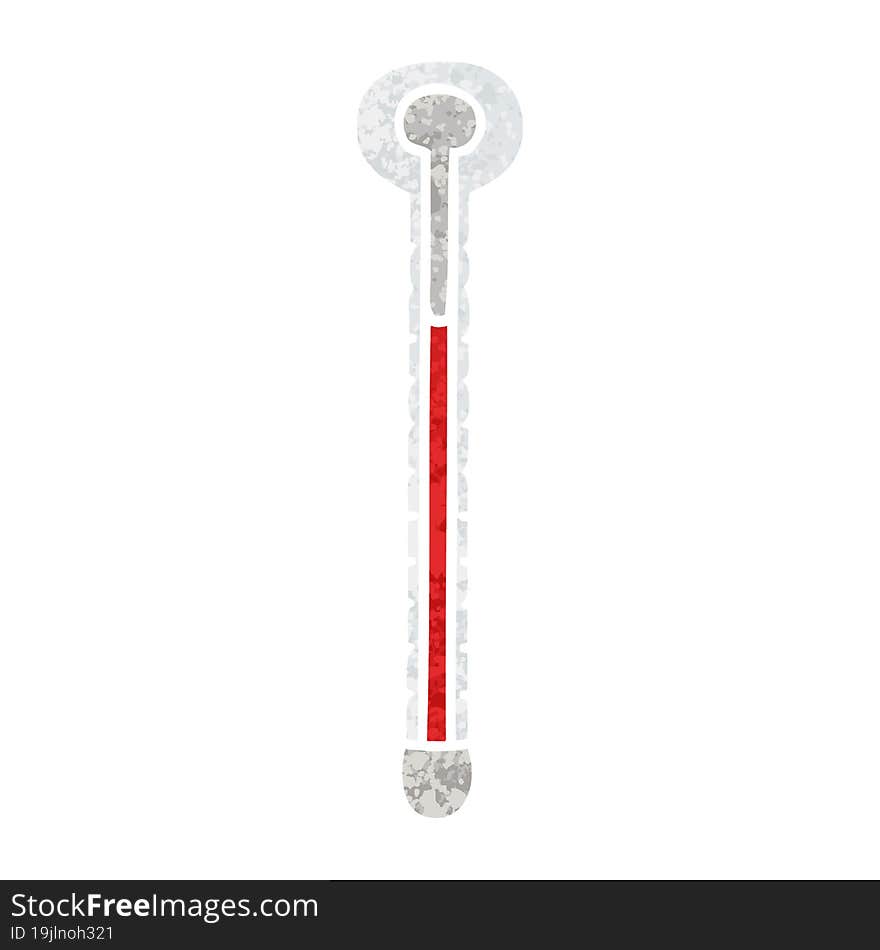 quirky retro illustration style cartoon thermometer