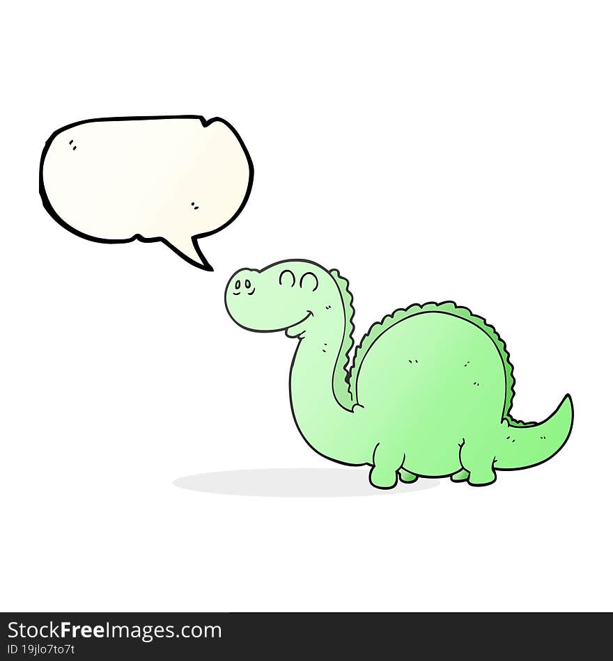 speech bubble cartoon dinosaur