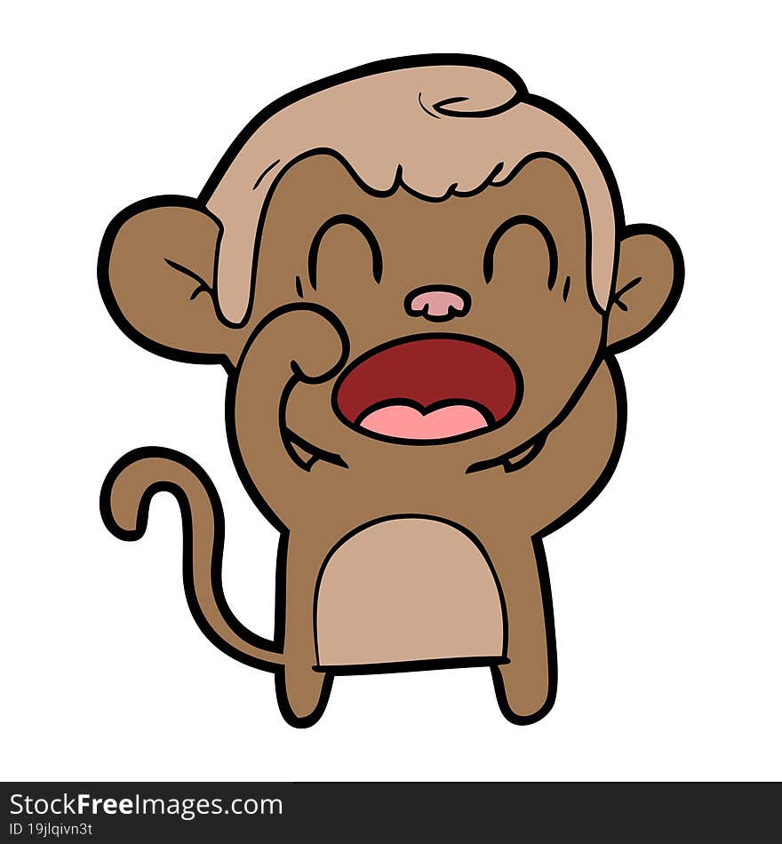 shouting cartoon monkey. shouting cartoon monkey