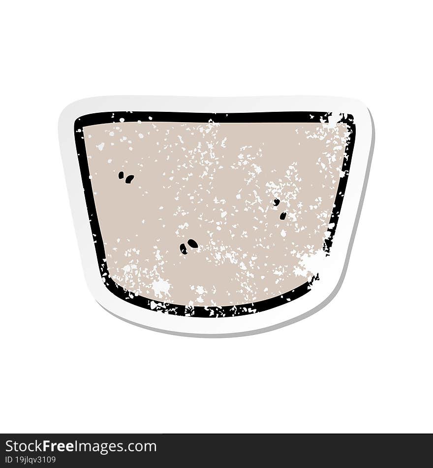 distressed sticker of a cartoon pot