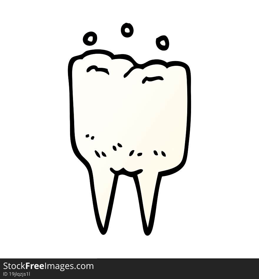 cartoon doodle tooth