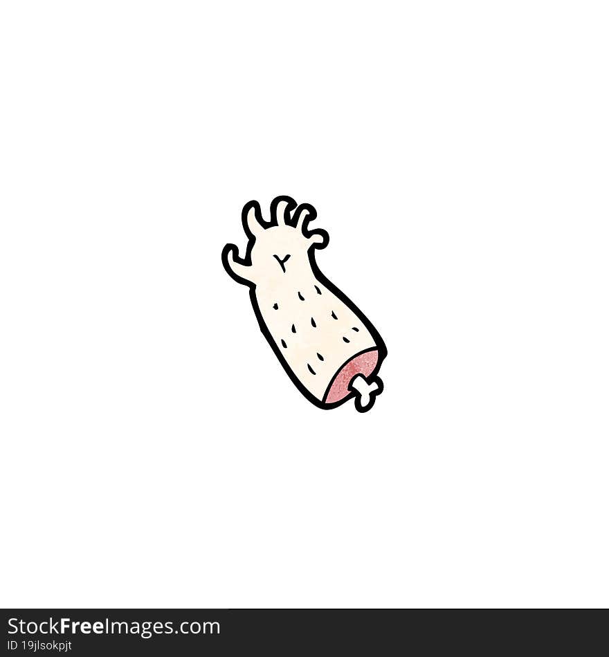 gross severed arm cartoon