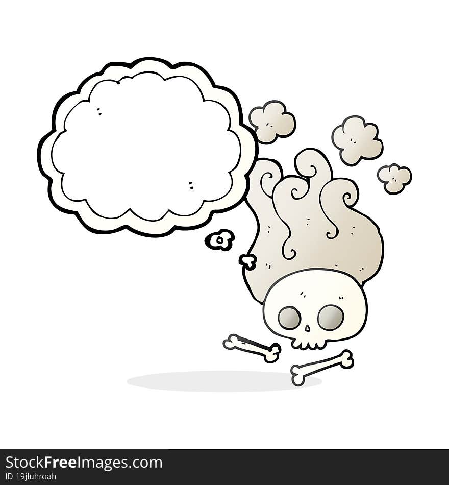 Thought Bubble Cartoon Skull And Bones