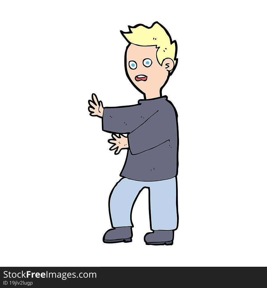 cartoon shocked man