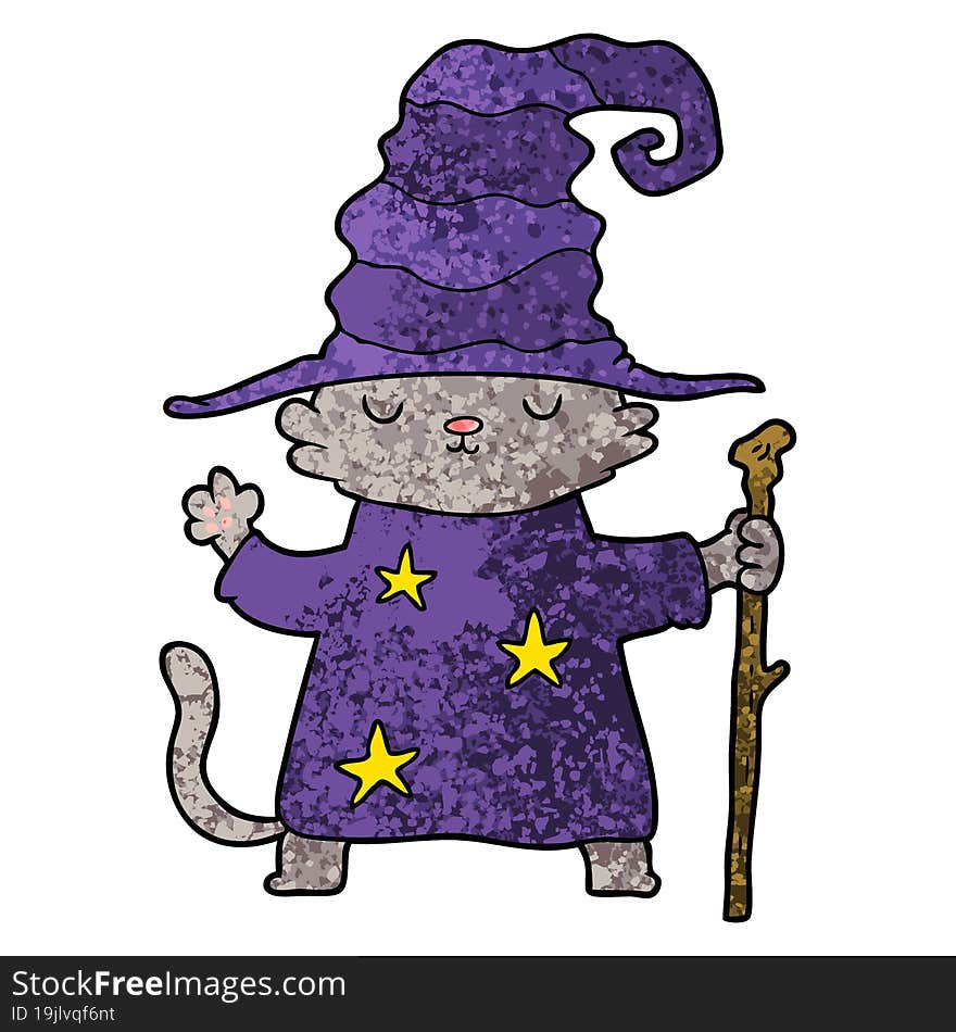 cartoon cat wizard. cartoon cat wizard