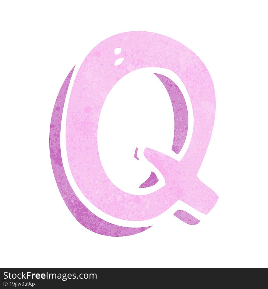 cartoon letter Q