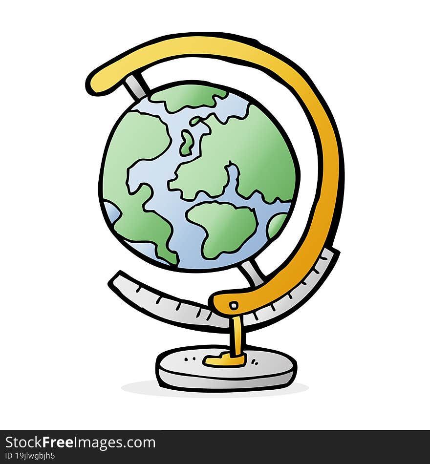 cartoon globe