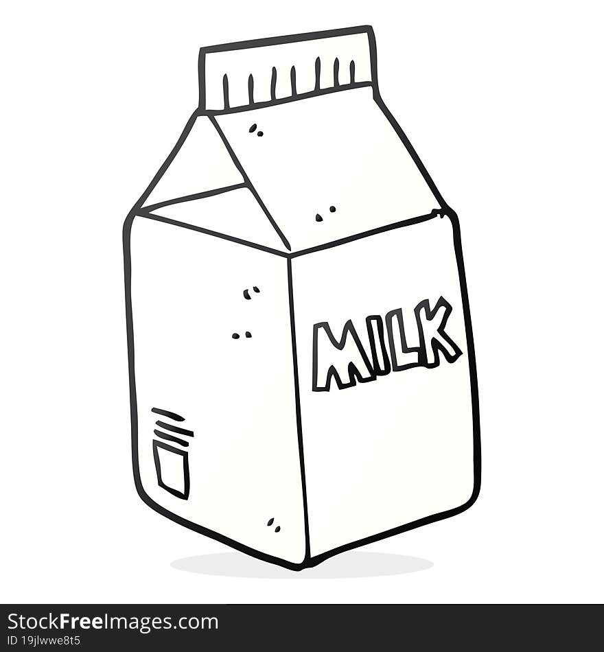 cartoon milk carton