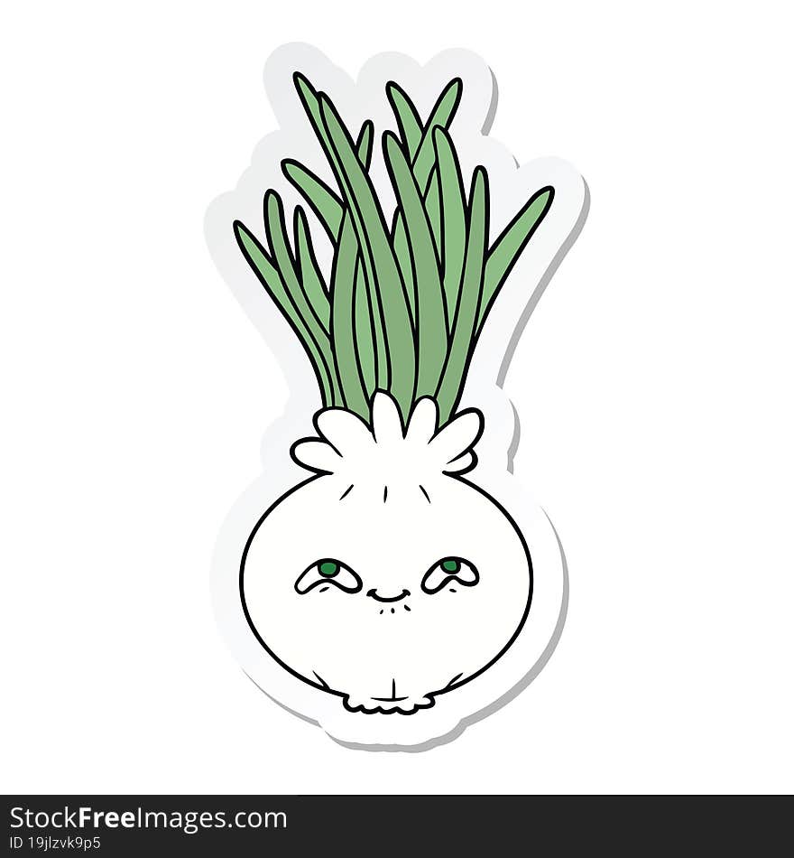 sticker of a cartoon onion